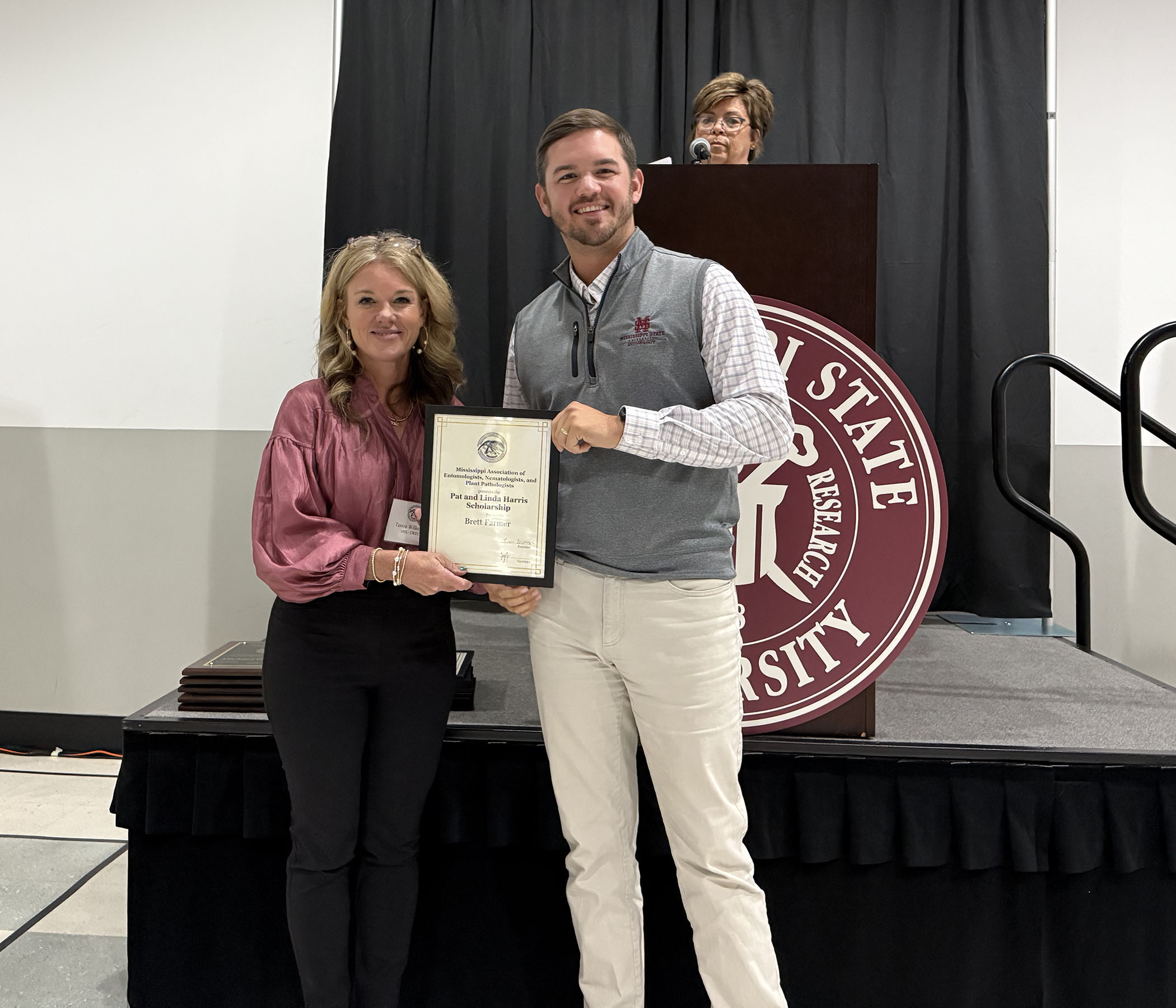 Brett Farmer, recipient of the 2025 Pat and Linda Harris Scholarship, Brett Farmer, recipient of the 2025 Pat and Linda Harris Scholarship,